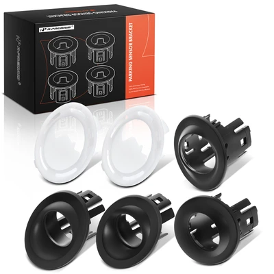 6 Pcs Rear Outer Driver & Passenger Parking Sensor Bezel