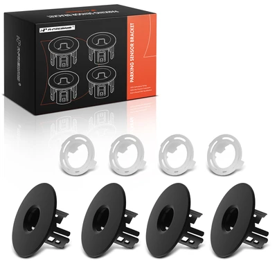8 Pcs Rear Inner & Outer Parking Sensor Bezel