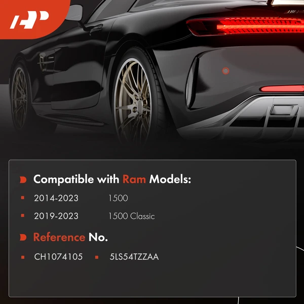 Front Inner Parking Sensor Bezel for Ram 1500 2014-2023 1500 Classic 2019-2023