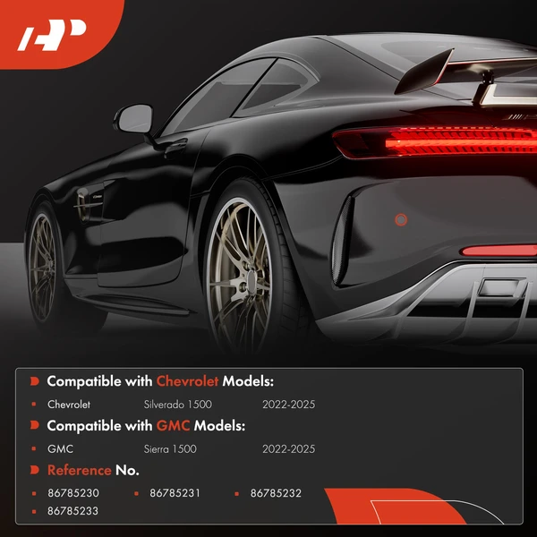 4 Pcs Rear Inner & Outer Driver & Passenger Parking Sensor Bezel for Chevy Silverado 1500