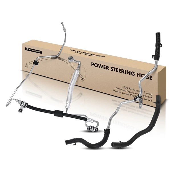 2 Pcs Power Steering Pressure & Return Hose Assembly for 2004-2006 Kia Amanti