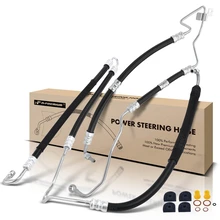 2 Pcs Power Steering Pressure Hose Assembly for 2003-2005 BMW 530i