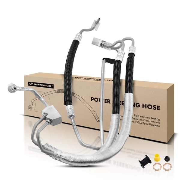 Lower & Upper Power Steering Pressure Line Hose Assembly for 2010 Buick Allure
