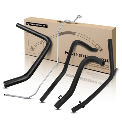 4 Pcs Power Steering Return Hose Assembly