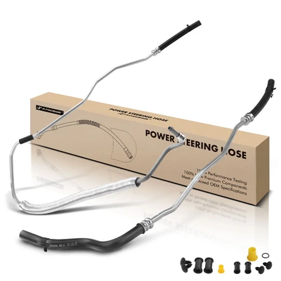 2 Pcs Power Steering Return Line Hose Assembly