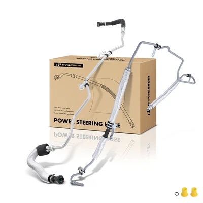 2 Pcs Power Steering Pressure & Return Line Hoses Assembly for 2009-2010 Volvo XC70