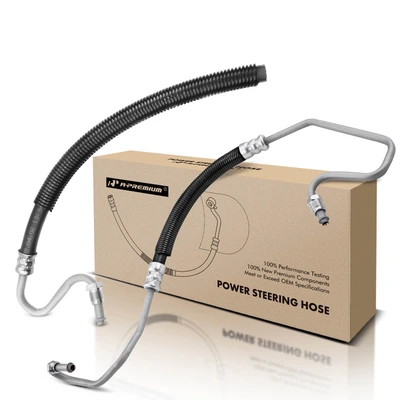 2 Pcs Power Steering Pressure & Return Hose Assembly