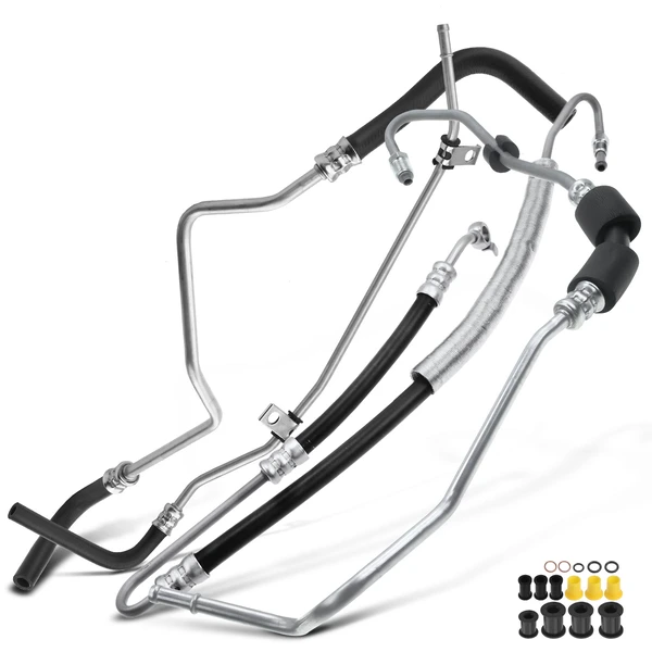 4 Pcs Power Steering Pressure & Return Line Hose Assembly for Toyota Sienna 98-03