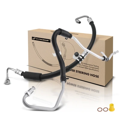 2 Pcs Power Steering Pressure & Return Line Hose Assembly