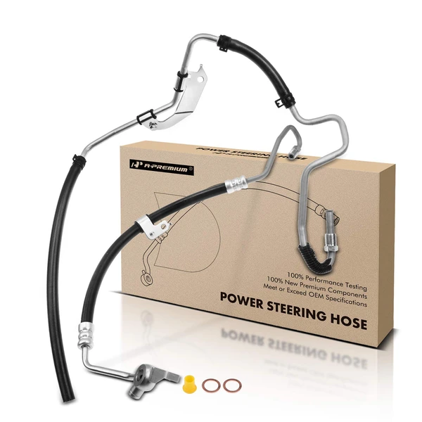 2 Pcs Power Steering Pressure & Return Line Hose Assembly for 2001-2004 Toyota Tacoma