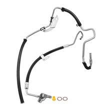 2 Pcs Power Steering Pressure & Return Line Hose Assembly