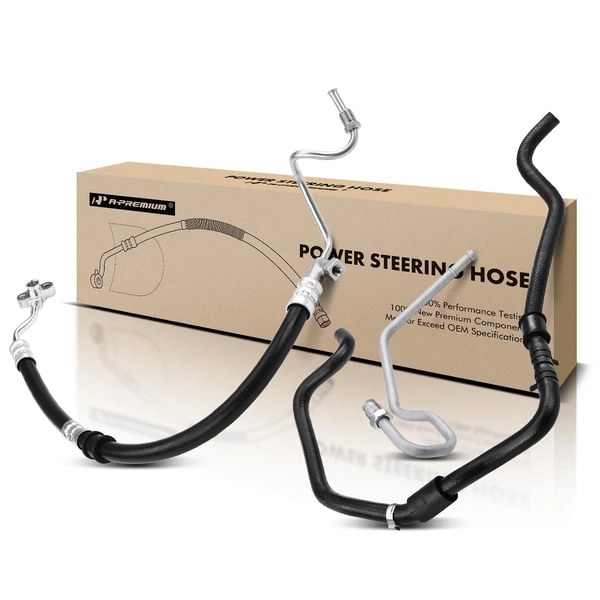 2 Pcs Power Steering Pressure & Return Line Hose Assembly for 2001-2005 Honda Civic