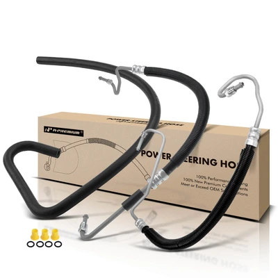 3 Pcs Power Steering Pressure & Return Line Hose Assembly