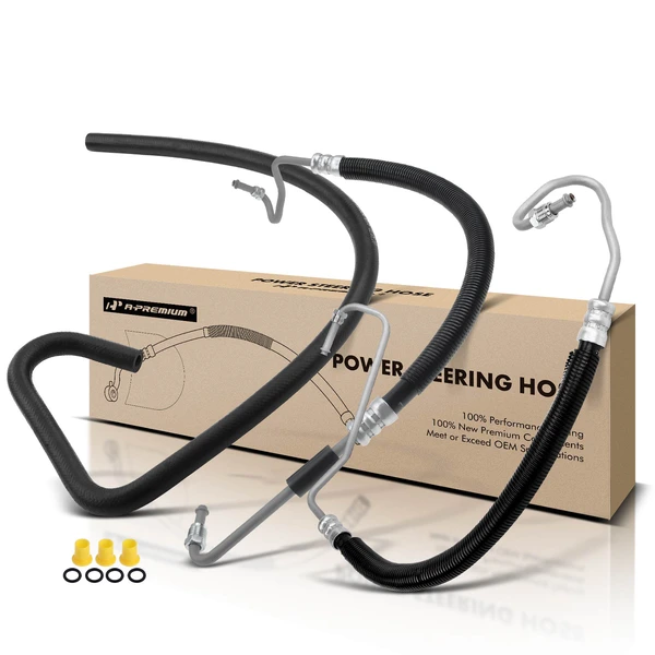 3 Pcs Power Steering Pressure & Return Line Hose Assembly for 2001-2003 2005-2006 GMC Sierra 1500 HD