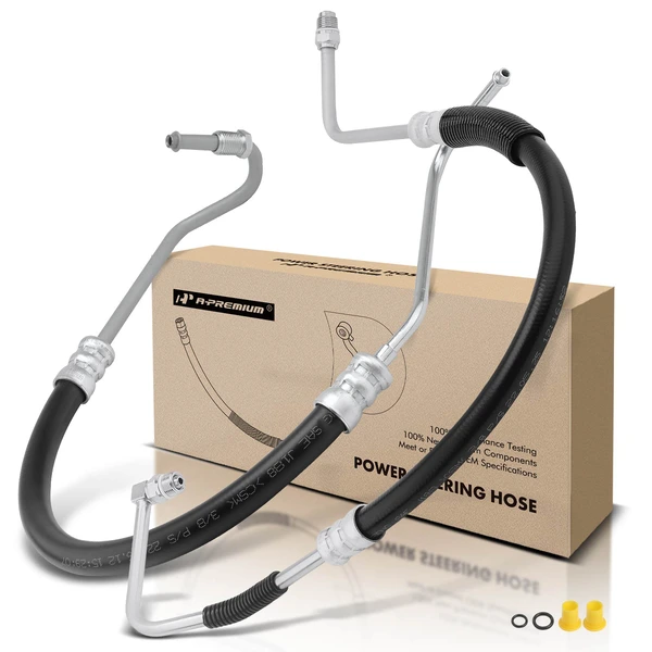 2 Pcs Power Steering Pressure Line Hose Assembly for Ford Excursion F250 Super Duty