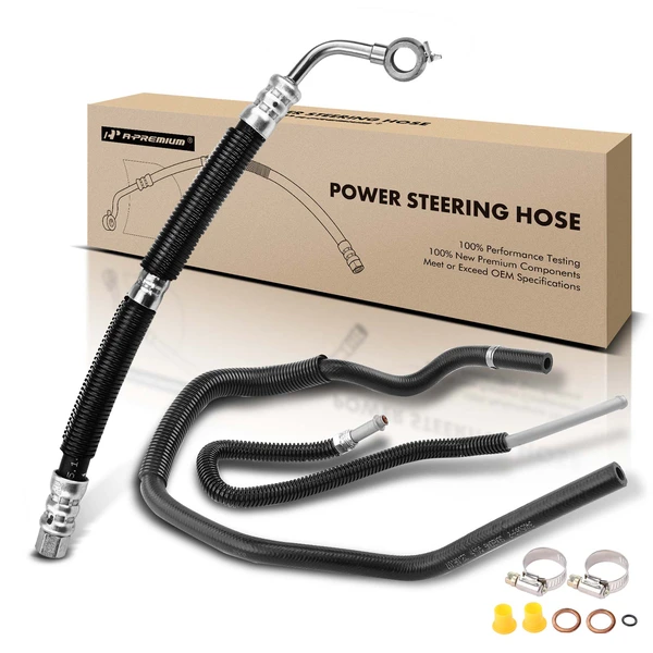 2 Pcs Power Steering Pressure & Return Line Hose Assembly for 2000-2005 Mitsubishi Eclipse