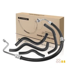 2 Pcs Power Steering Pressure & Return Hose Assembly