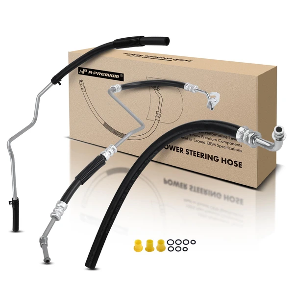 3 Pcs Power Steering Pressure & Return Line Hose Assembly for Hummer H3 2006-2010