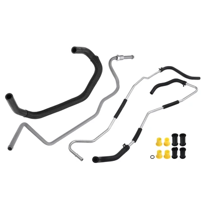 4 Pcs Power Steering Return & Reservoir Line Hose Assembly