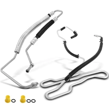 2 Pcs Power Steering Pressure & Return Line Hose Assembly
