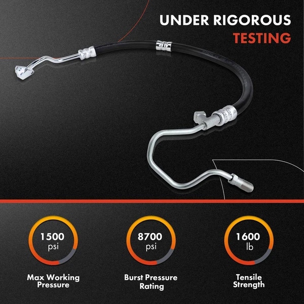 4 Pcs Power Steering Pressure & Return Line Hose Assembly for Hyundai Sonata 06-09