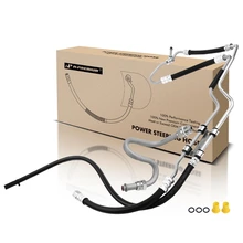2 Pcs Power Steering Pressure & Return Hose Assembly