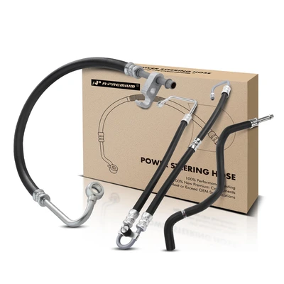 3 Pcs Power Steering Pressure & Return Line Hose Assembly