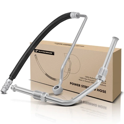 2 Pcs Power Steering Pressure Line Hose Assembly