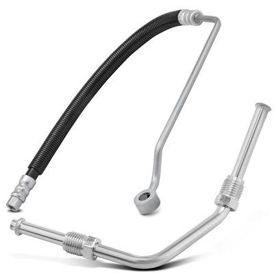 2 Pcs Power Steering Pressure Line Hose Assembly