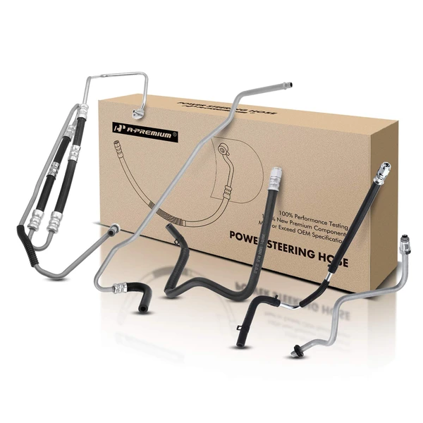 5 Pcs Power Steering Pressure & Return Line Hose Assembly for Jeep Grand Cherokee