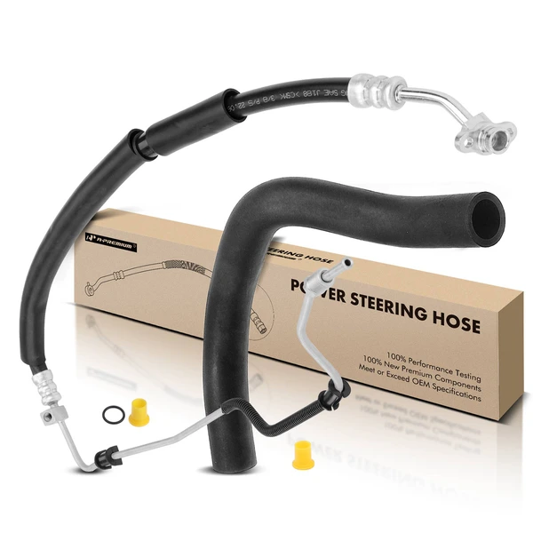 2 Pcs Power Steering Pressure & Reservoir Line Hose Assembly for Honda Accord 09-12