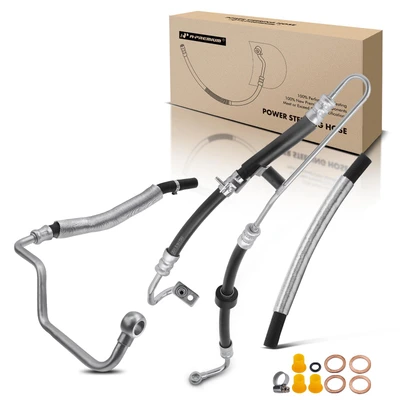 3 Pcs Power Steering Pressure & Return & Reservoir Line Hose Assy