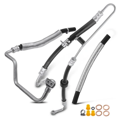 3 Pcs Power Steering Pressure & Return & Reservoir Line Hose Assy