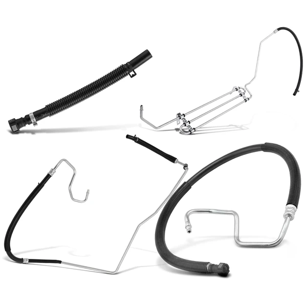 4 Pcs Power Steering Return Line Hose Assembly for 2007 Ford Focus