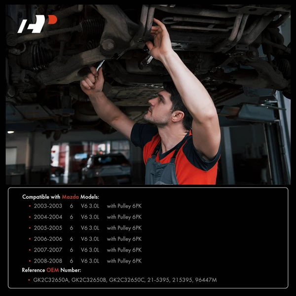 Power Steering Pump with Pulley for Mazda 6 2003-2008 3.0L