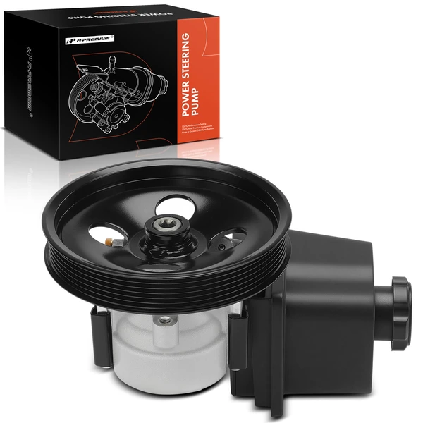 Power Steering Pump with Pulley & Reservoir for 2002-2009 Chevrolet Trailblazer