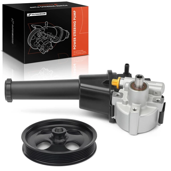 Power Steering Pump with Pulley & Reservoir for 2011-2015 GMC Sierra 2500 HD