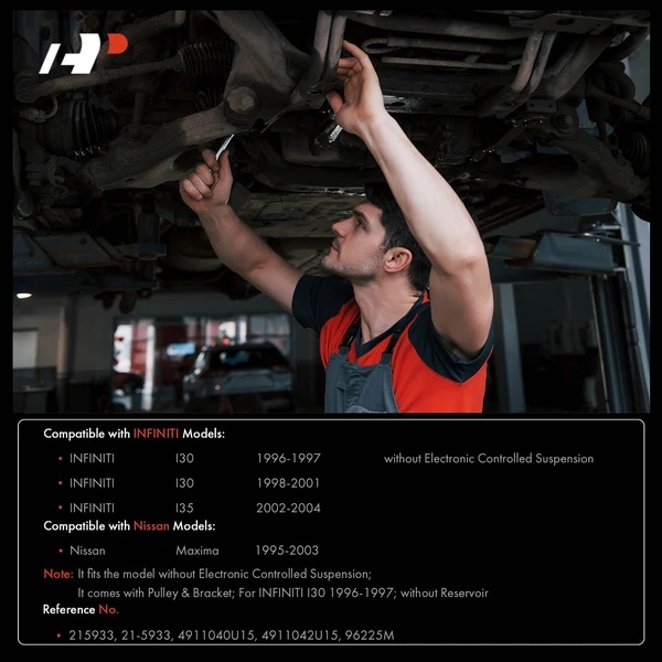 Power Steering Pump with Pulley for Nissan Maxima 1995-2003 INFINITI I30 1996-2001 I35