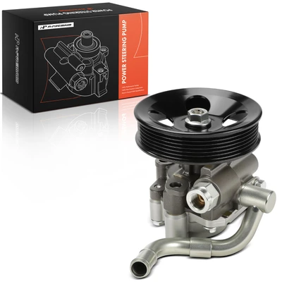 Power Steering Pump with Pulley & Oil Inlet Pipe