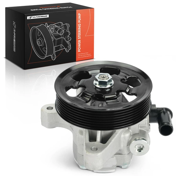 Power Steering Pump with Pulley & Inlet Hose for Honda Accord 2003-2005 L4 2.4L