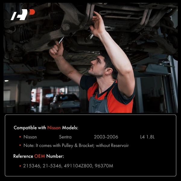 Power Steering Pump with Pulley for Nissan Sentra 2003-2006 L4 1.8L