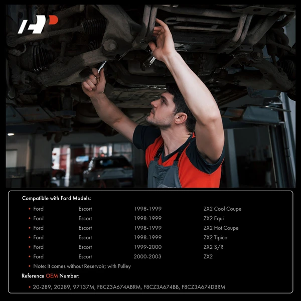 Power Steering Pump with Pulley for Ford Escort ZX2 1998-2003 2.0L