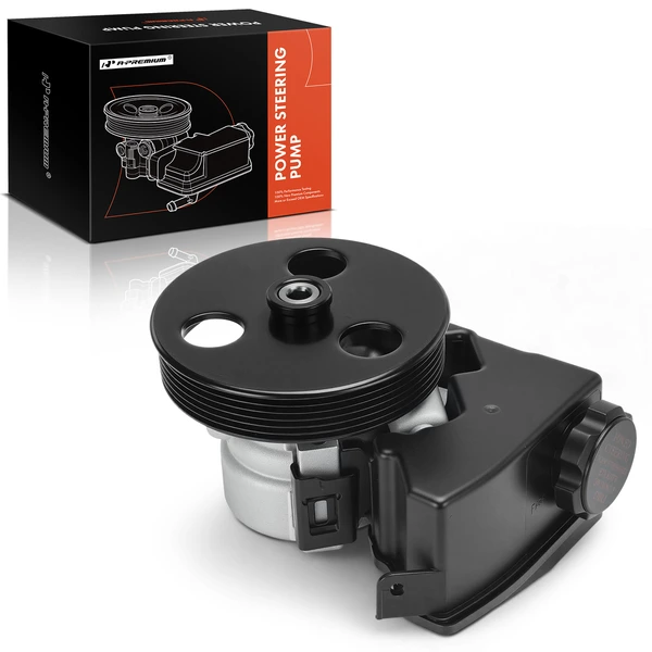Power Steering Pump with Pulley & Reservoir for Chevy Malibu Buick Pontiac Saturn