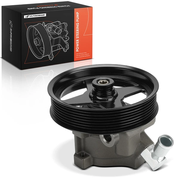 Power Steering Pump with Pulley for Ford F-250 Super Duty 2008-2010 V8 6.4L