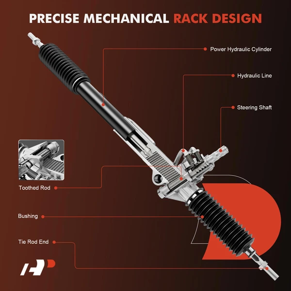 Power Steering Rack & Pinion Assembly with Inner Tie Rod for Ford Windstar 99-00