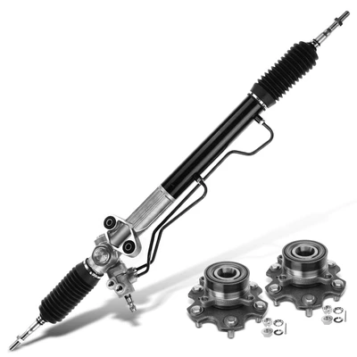 3 Pcs Front Rack & Pinion & Hub Bearing Kit
