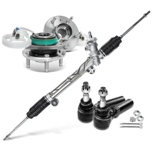 5 Pcs Power Steering Rack & Pinion & Tie Rod & Hub Bearing for 2000-2011 Chevrolet Impala
