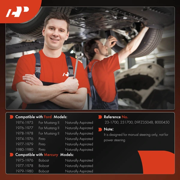 Power Steering Rack & Pinion Assembly for Ford Mustang II 74-78 Pinto Mercury