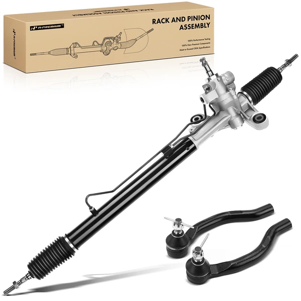 3 Pcs Front Power Rack & Pinion & Tie Rod End Kit for Honda Accord 2008-2012