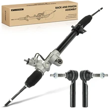 3 Pcs Front Power Steering Rack & Pinion & Tie Rod End Kit